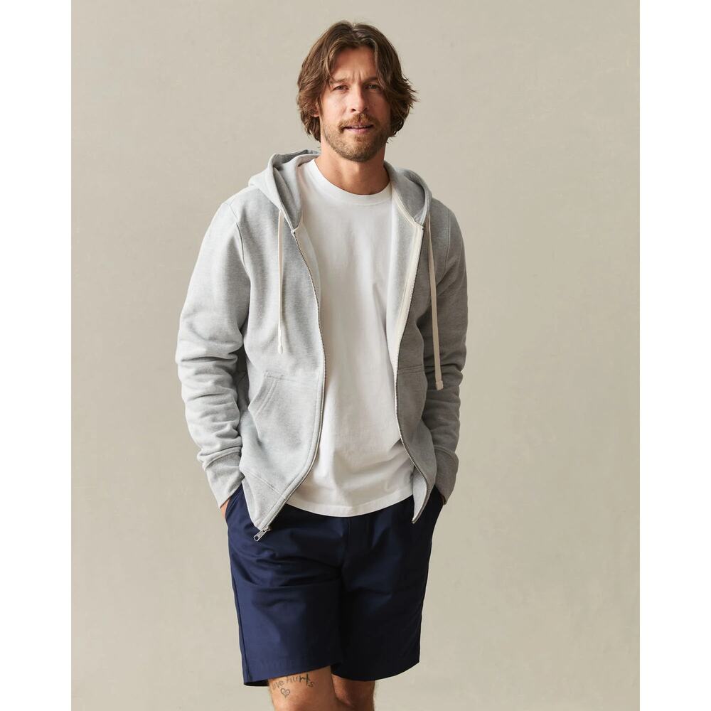 NWOT American Giant Men's Midweight Full Zip Hoodie Sweatshirt Athletic Gray L